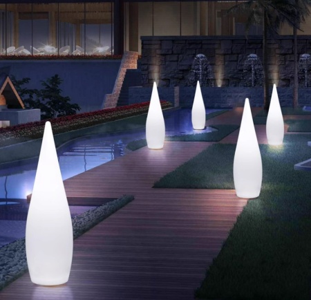 Светильник Капля 45х150 солнечная батарея, RGB