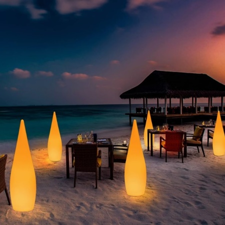 Светильник Капля 45х150 питание от АКБ, RGB