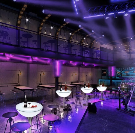 Комплект светящейся мебели Стол+2 стула V6